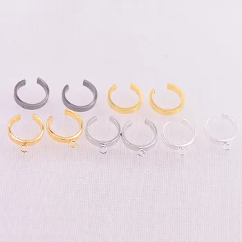 

SEA MEW 20 PCS 12mm 4 Colors Unisex Ear Cuff Wrap Earrings Settings Cartilage Clip Earring Base For Jewelry Making