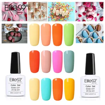 

Elite99 10ml Macaron UV Gel Polish Set All For Manicure Gel Lacquer Kit Semi Permanent Nail Varnish Gel For Nail Art Gel Polish