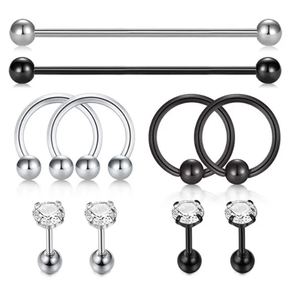 2019 New Fake Piercing Septum 8 Suit Puncture Accessories Nose Ring Nasal Nailed The Eyebrow Lip Nail Industry 2019 New Fake Piercing Septum 8 Suit Puncture Accessories Nose Ring Nasal Nailed The Eyebrow Lip Nail Industry