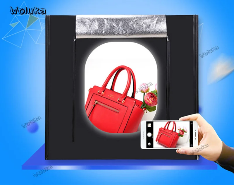 Light Box 60*60CM Portable Softbox Phone Lightbox With Three Color Background For Studio tent Photography LED light CD50 T13 H |