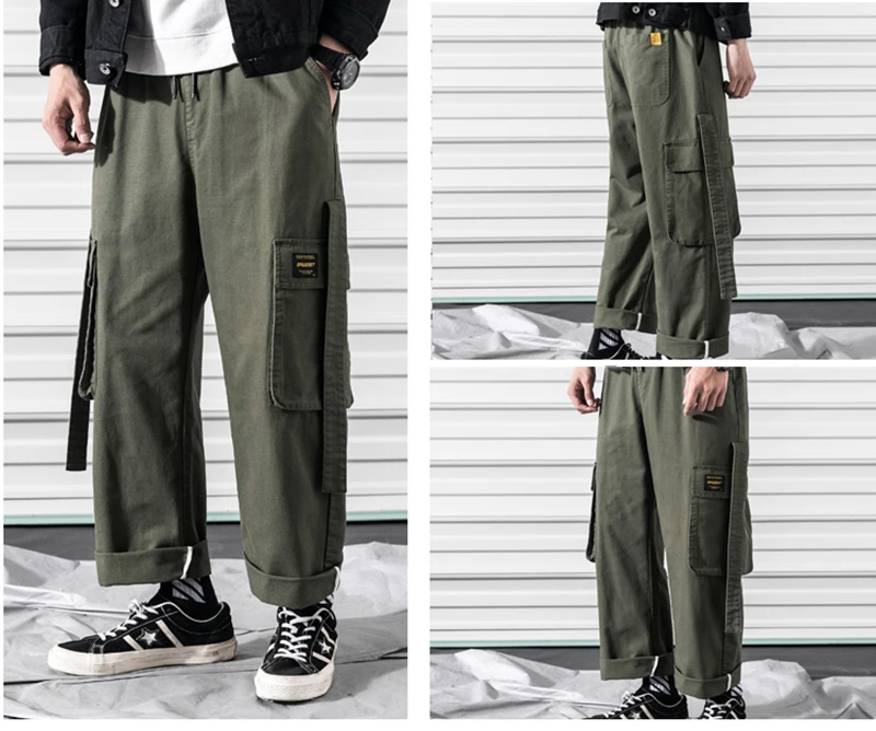 Korean Streetwear Harajuku Pants Men Fashion Street Style Cargo Pants  (29)