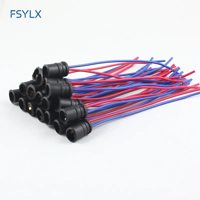 FSYLX T10 разъем T15 W5W 194 168 501 светодиодный Разъем T10 держатель лампы Кабель светодиодный T10 W5W разъем лампы удлинитель Разъем Держатель разъемы