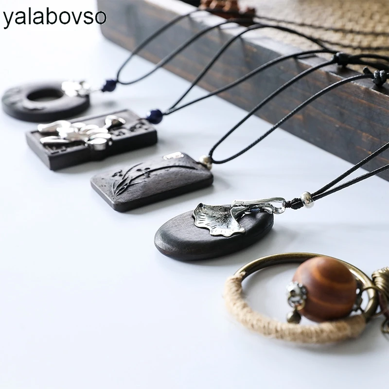 

Yalabovso Vintage Retro Clothing accessories Necklace Unisex Ethnic Necklace for woman or man 2018 New arrials woman Accessories