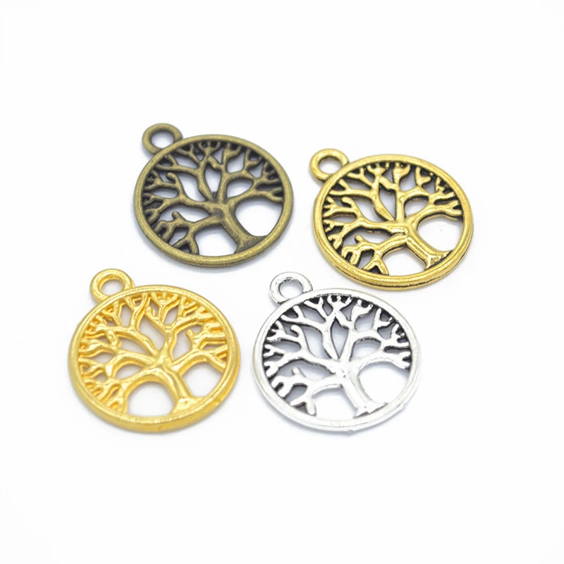 

20pcs/lot20*20cm Tree of Life Charms Pendants Fit Bracelet Connector Charm Bracelet Necklace for DIY Handmade Jewelry Making