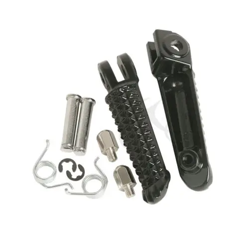 Repose-pieds Avant Pour Yamaha YZF R1 / R6 - Compatible Modèles 1998-2025, En Alliage Aluminium Usiné, Design Chromé Sportif