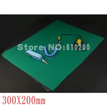 Антистатический Настольный коврик ESD для обслуживания платформы, поддерживающий изоляционный коврик+ заземляющий провод+ ESD наручный serap 300 мм* 200 мм* 2 мм