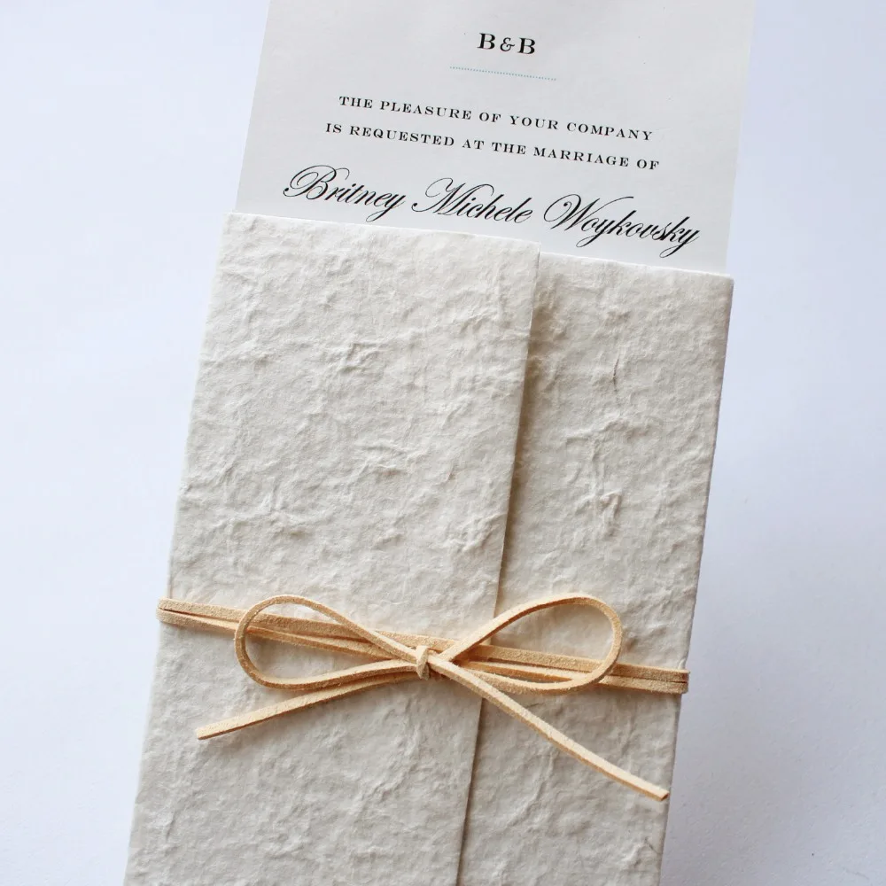  Picky Bride Off White Wedding Invitations with Envelopes; Rustic Invitations for Wedding Unique Wed - 32999986513