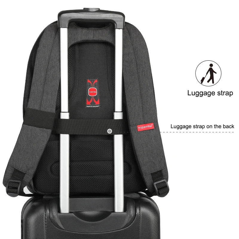  Tigernu Fashion Rucksack Anti Theft Men Backpack Business Laptop Backpack Women 14 17 Inch Backpack - 32664466053