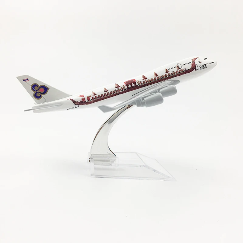 Модель самолета из тайского дракона лодки авиакомпании модель Боинг 747 16 см