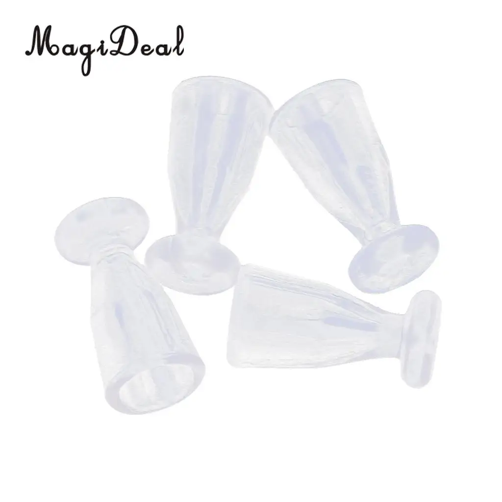 4 Pieces Plastic 1/12 Scale Dollhouse Miniature Juice Glass Ice Cream Cups Tableware for Dolls House Accessory Furniture Decor