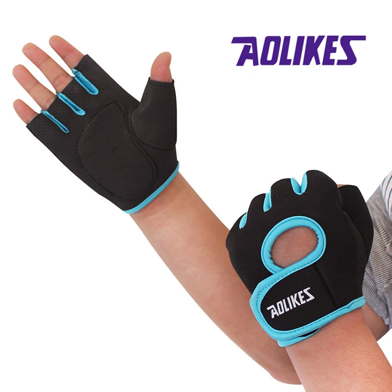 1 Pair Gym Sport Body Building Training Weightlifting Crossfit Gloves For Men Women Fitness Gloves Dumbbells Gym Gloves