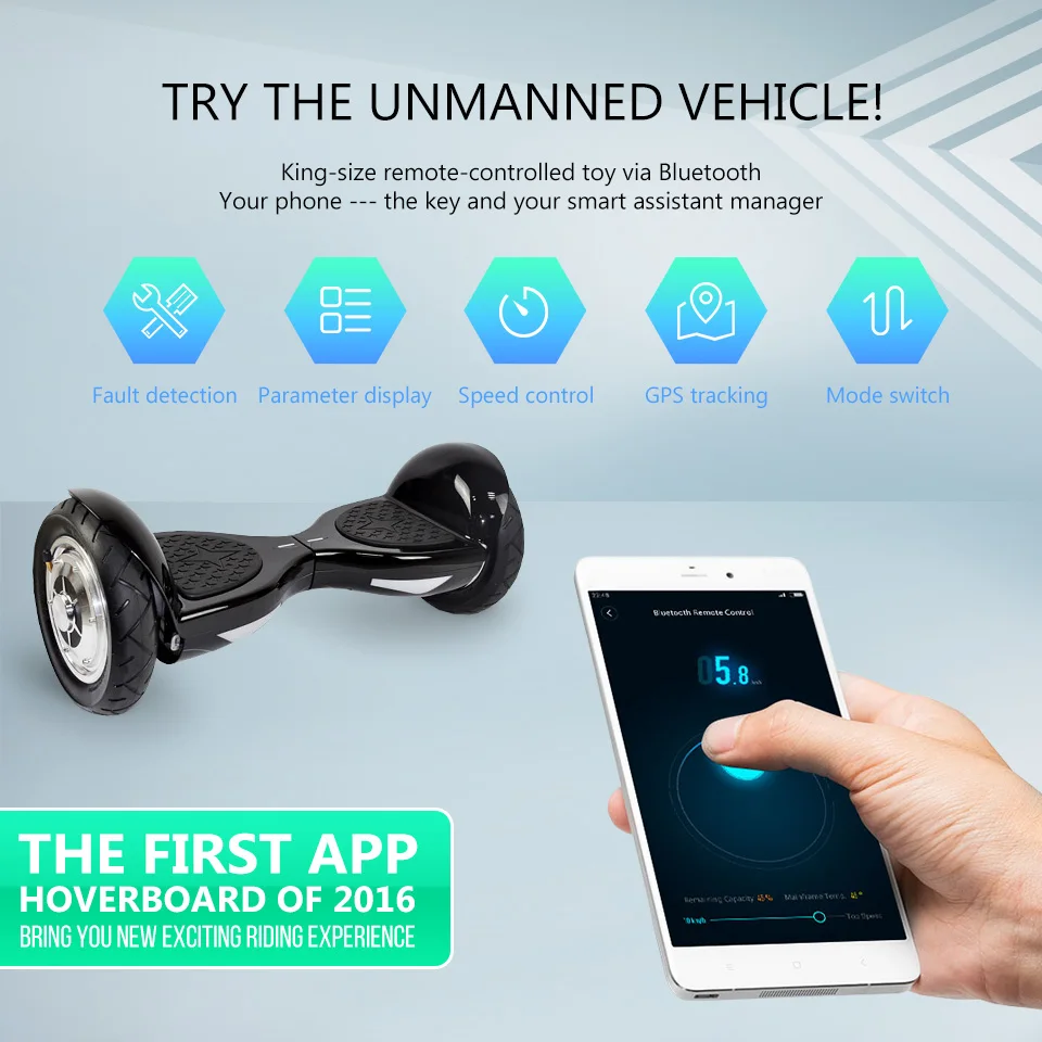 New Electric Self Balance Scooters 10 Inch 2 Wheels Hoverboard App