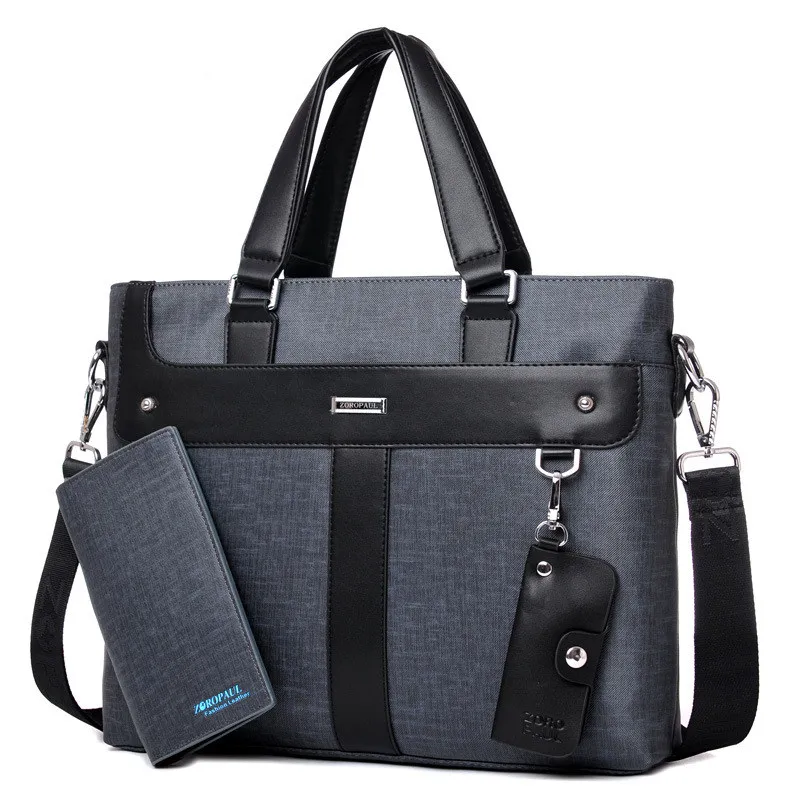

2018 Black Laptop Business Tote Men Briefcase Computer Briefcase Male Shoulder Attache Case MEN Computer Crossbody Briefcase Bag