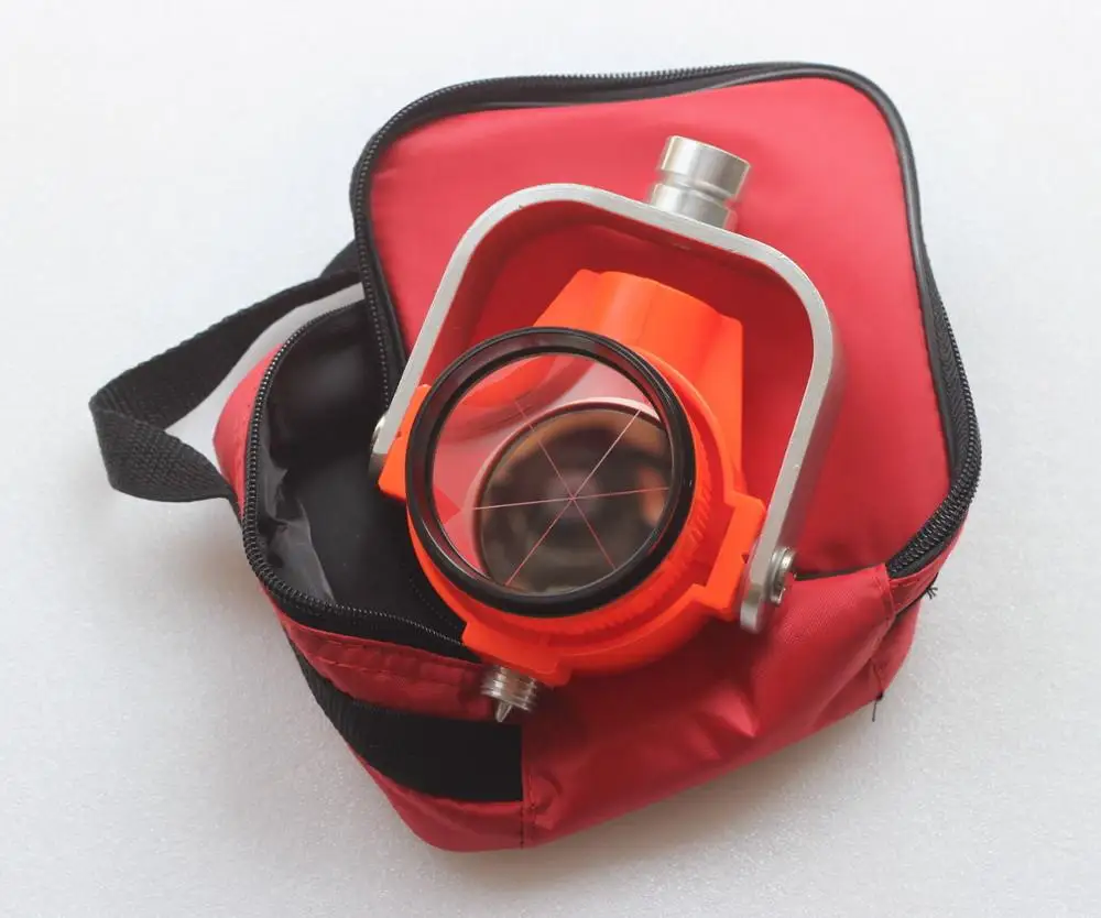 NEW Red  Single Prism w/Bag For  Total Stations Surveying