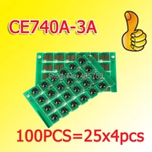 Venta al por mayor 100 piezas = 25x4 piezas 740A tambor chip para 740A chip CE741A 742A 743A para CP5220/ 5225/5225dn + +