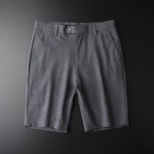 Minglu протектор мягкие удобные серый Для мужчин Повседневное короткие Высокое качество летние тонкие модные Для мужчин прилив Для мужчин короткие Для мужчин Костюмы H-K18126