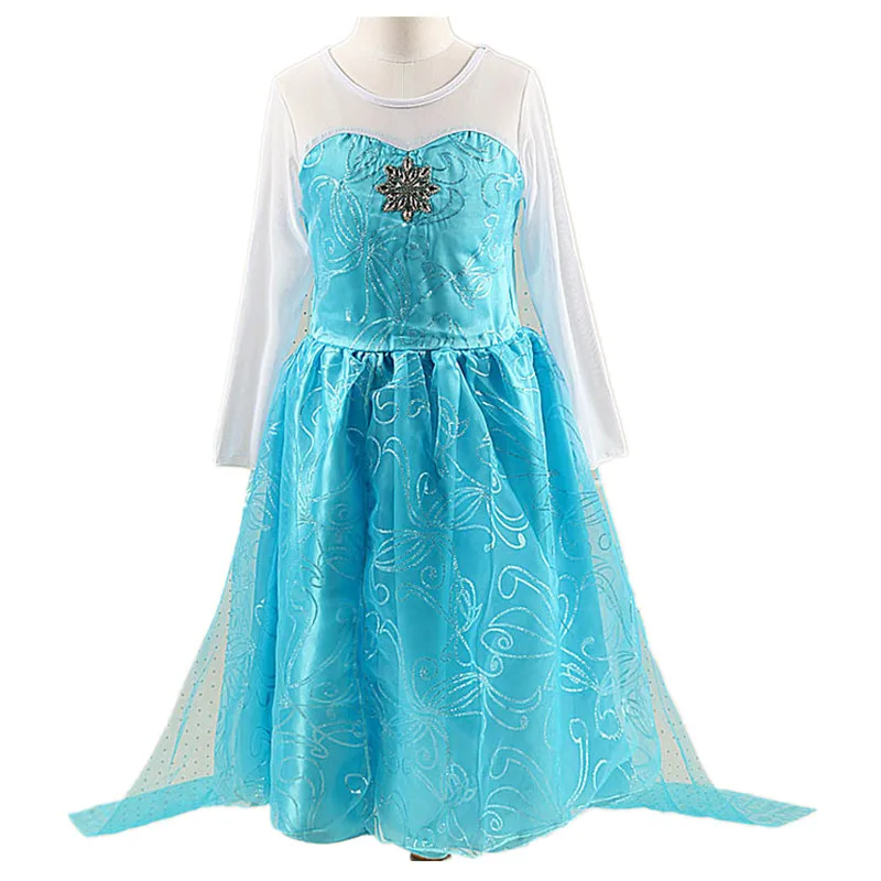 Платье принцессы для девочек, Детский Костюм Золушки, костюм на Хэллоуин, вечерние платья Эльзы для девочек, детские платья Спящей красавицы - Цвет: Elsa
