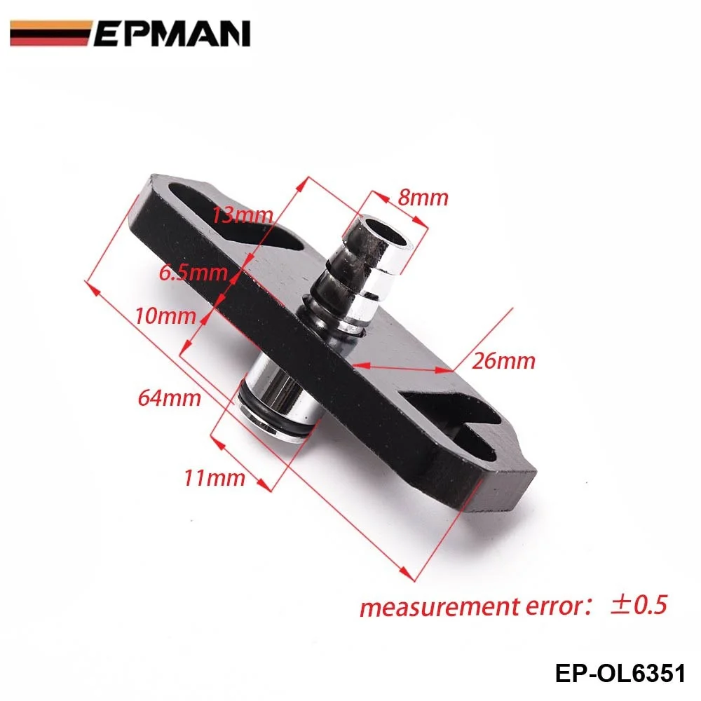 1 шт. Черный Турбо топливный рельс регулятор адаптер для регулятора Подходит для Nissan/Toyota EP-OL6351(1 шт