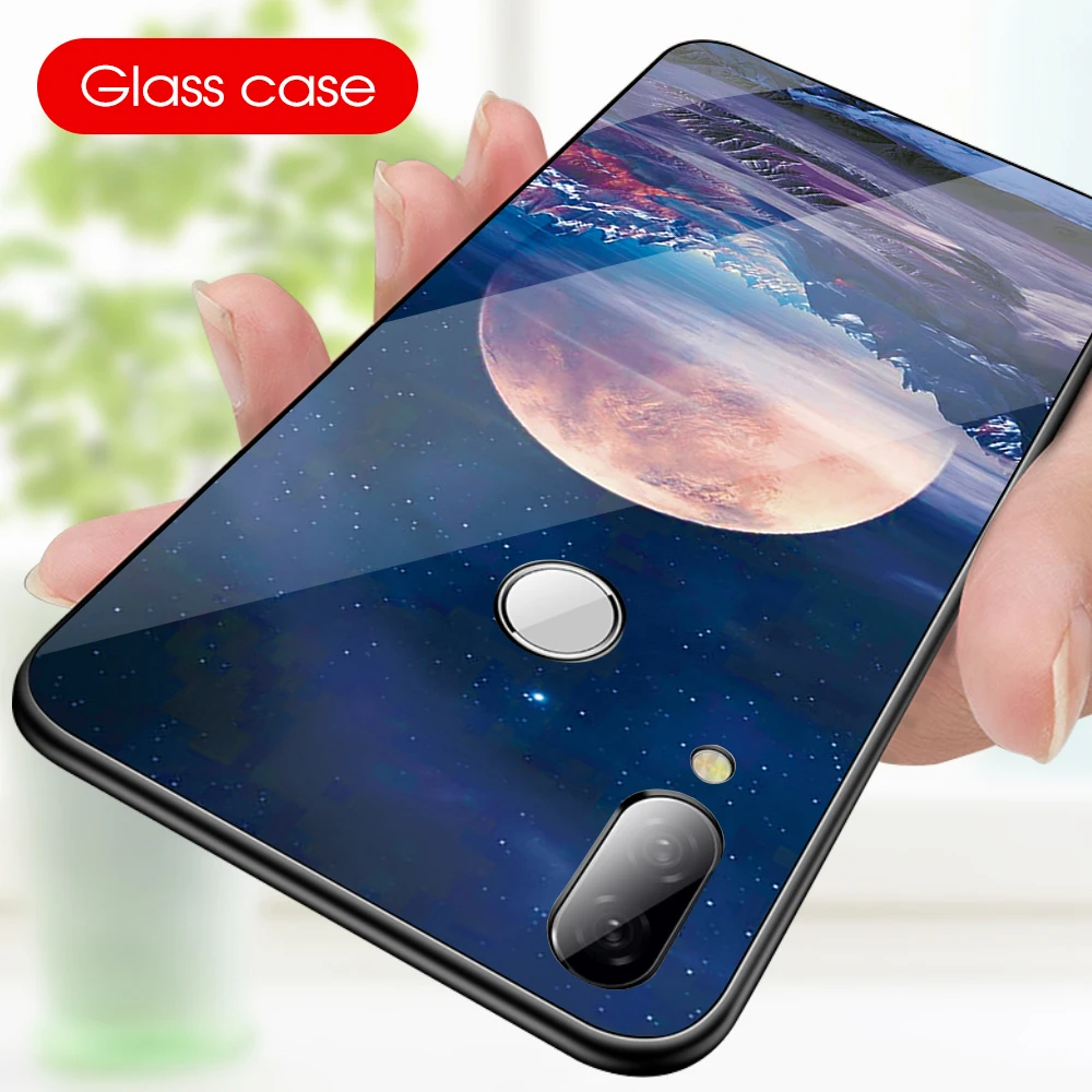 

Glossy Space Planet Stars Phone Case For Xiaomi Mi 9t Glass Hard Back Cover Redmi 6Pro 7A K20 Cases Redmi Note 7 6 5 Pro Coque