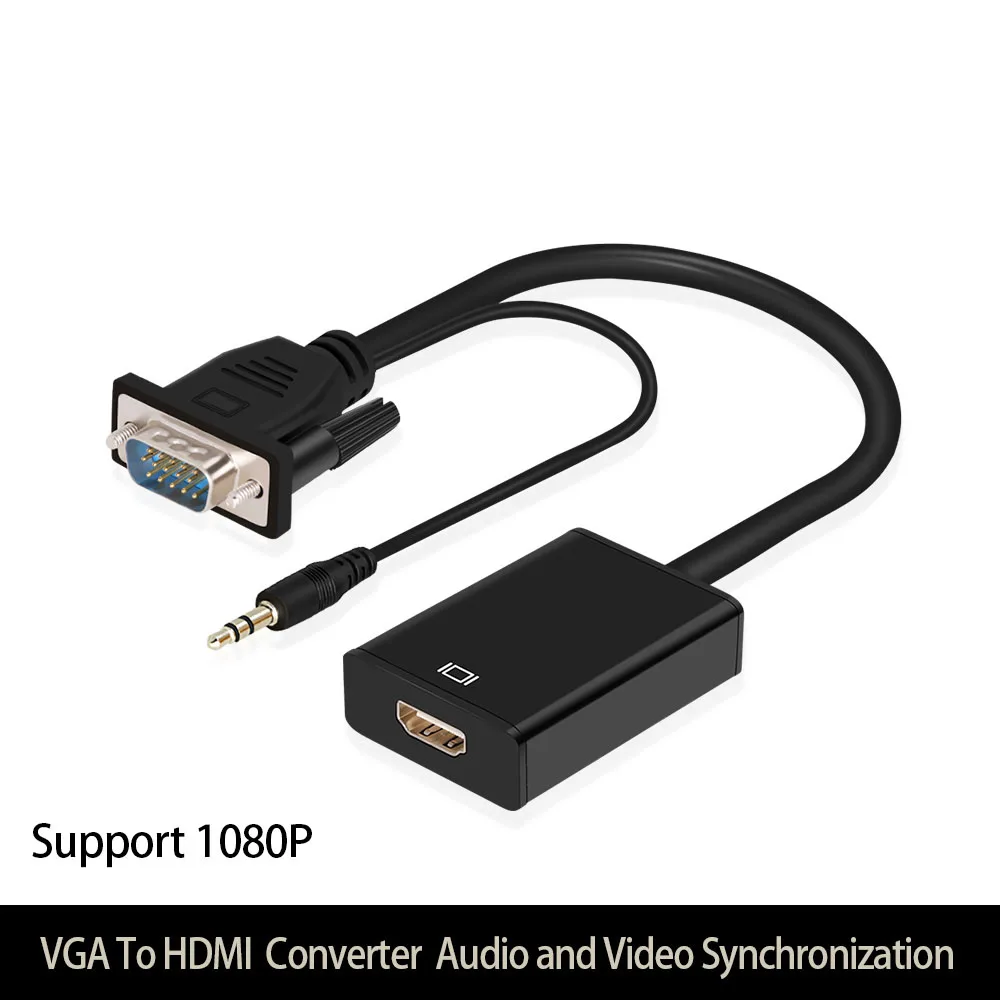 High resolution VGA to HDMI Converter 1080P HD Plug and Play with Audio