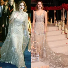 Эмма Уотсон ph17165 Elie Saab Couture платье лонго блестки бусы камни