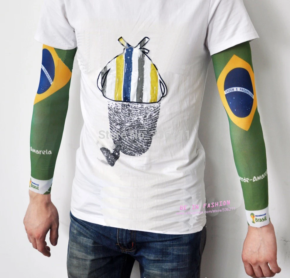115 30 De Réductionts 162 élastique Faux Brésil Drapeau Tatouage Manches Conceptions Art Corps Bras Jambe Bas Tatoo Pour Hommes Femmes Détail 2018