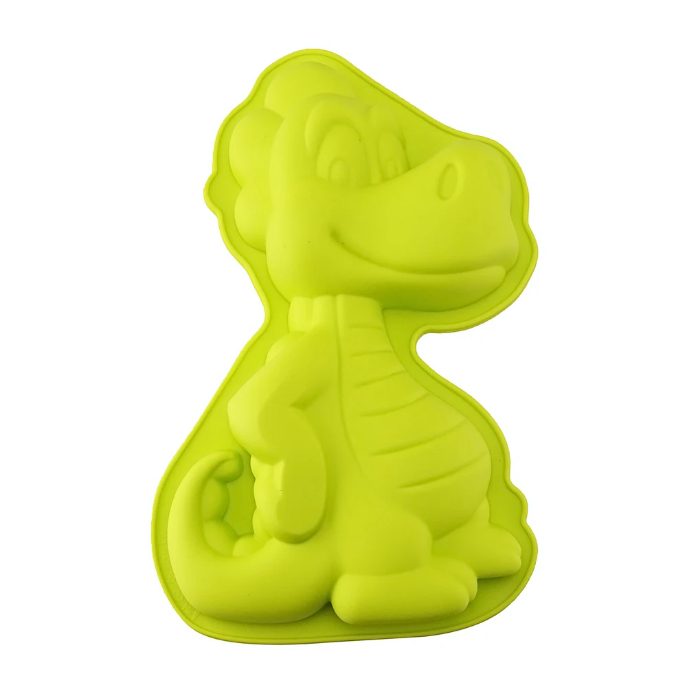 Large Cute 3D Dinosaur Silicone Cake Mold Pans Tray Fondant Mold
