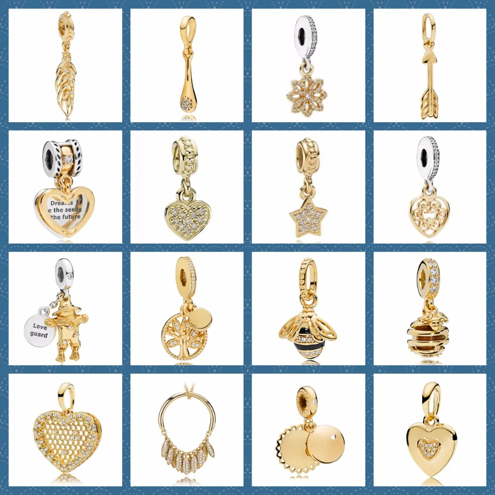 

Hight Quality Summer Collection Popular Gold Color Feather Seeds Shine Queen Bee Shine Family Heritage Charm Necklace Pendant