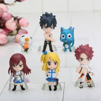 6 см аниме Fairy Tail компл. 1 компл.. = шт. шт. ПВХ Рисунок Модель Нацу/серый/Lucy/Erza розничная продажа - изображение