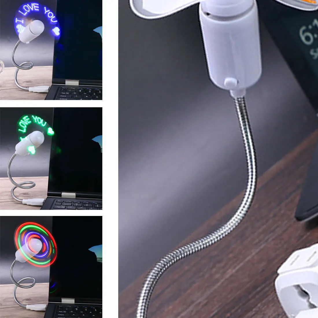 

Plug&Play DIY Progaramming USB 2.0 LED Message Fan for Laptop PC Notebook Programmable Character USB2.0 Editing Fan