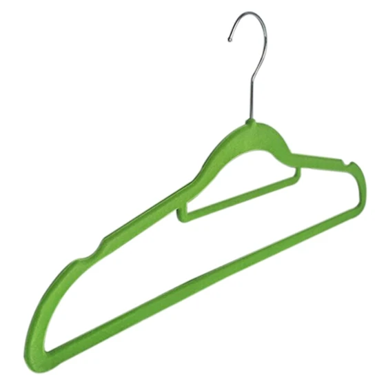 TFBC-упаковка из 10 нескользящих ультра-тонких шарнирных вешалок для одежды для взрослых с поворотом на 360 градусов с завязкой, зубчатые плечи для гарменов - Цвет: Green
