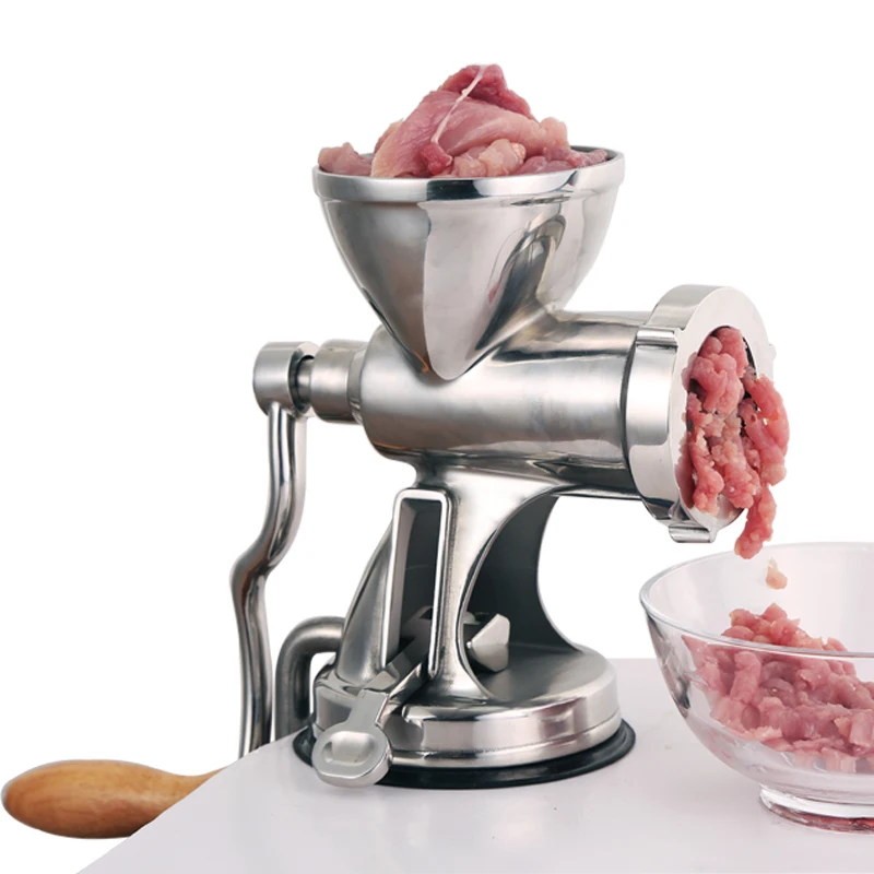 Stainless Steel Manual Meat Grinder Machine Rotatory Vegetable
