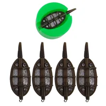 5 шт./компл. 15 гр 24 гр 34 г 40g встроенный метод подачи с землей форма для приманки для рыбалки на карпа литья свинца грузило держатель приманки Метатель набор