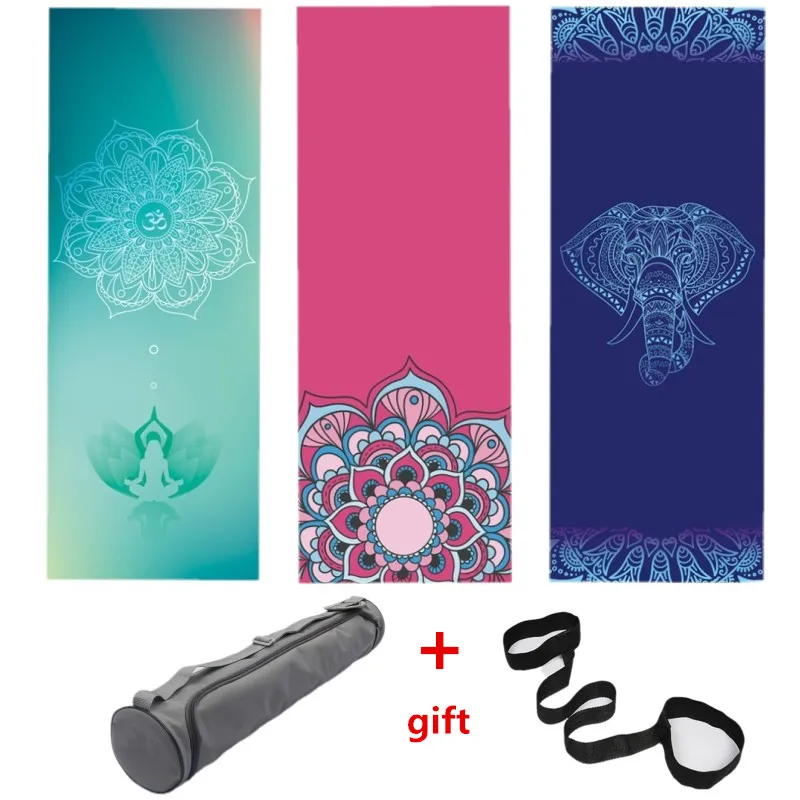 183*68 Cm Natural Rubber Slip resistant Yoga Mats Yoga Blanket Suede