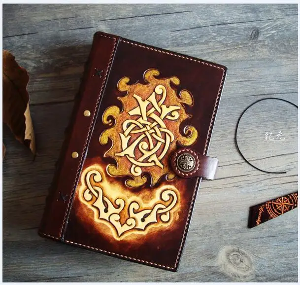 

Genuine Leather Journal Notebook Pocket A7 Loose-leaf Notebook A6 Diary Notepad Magic Book Medieval Style