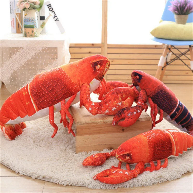Lobster Plush Toys Kids Soft Plush Lobster Toy Simulation Lobster Shape