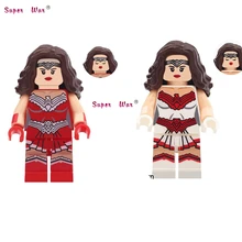 50 pcs Super Herói Deadpool Superhero DC Woderwoman Guerra Ares Diana Princesa Figuras building block para crianças de construção de brinquedos