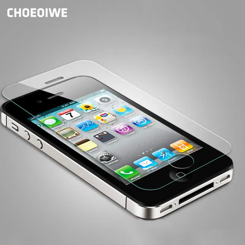 CHOEOIWE для iPhone 4 4s противоударное 9H 2.5D переднее закаленное стекло защита экрана