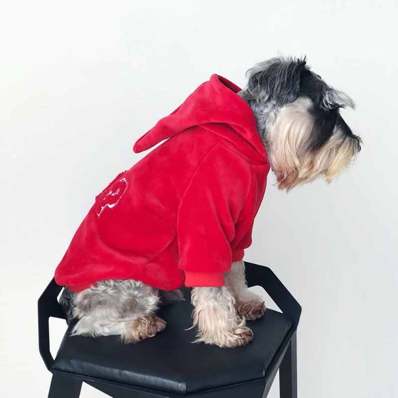 

Venxuis Top Quality Thicken Warm Dog Sprot Sweater Fashion Letters Print Cotton Pet Cat Dog Hoodies With Caps Drop shipping