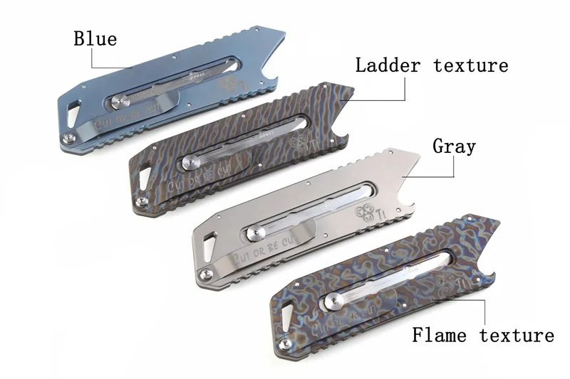 Магия оригинальный Бумага нож Титан ручка Olfa лезвие из нержавеющей стали отсечения карман Открытый Тактический кемпинг Ножи EDC инструменты