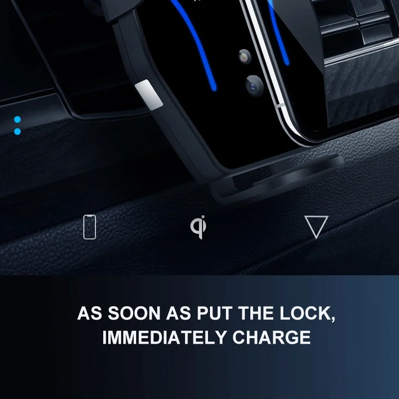 VicTsing Car Mount Holder 10W Qi Wireless Fast Charger Car Mount Automatic Infrared Sensor Charging Pad for iPhone X 8 Samsung   (9)