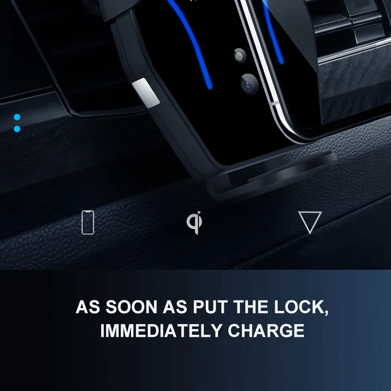 VicTsing автомобильный держатель 10 Вт Qi Беспроводное быстрое зарядное устройство автомобильное крепление Автоматический Инфракрасный датчик зарядного устройства для iPhone X 8 samsung