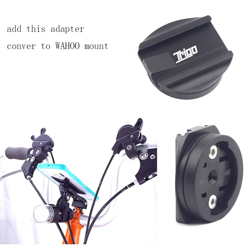 Trigo велосипедное крепление для мобильного телефона держатель для камеры для Brompton 3Sixty складной велосипед S бар Garmin Wahoo Аксессуары для велосипеда - Цвет: black WAHOO set