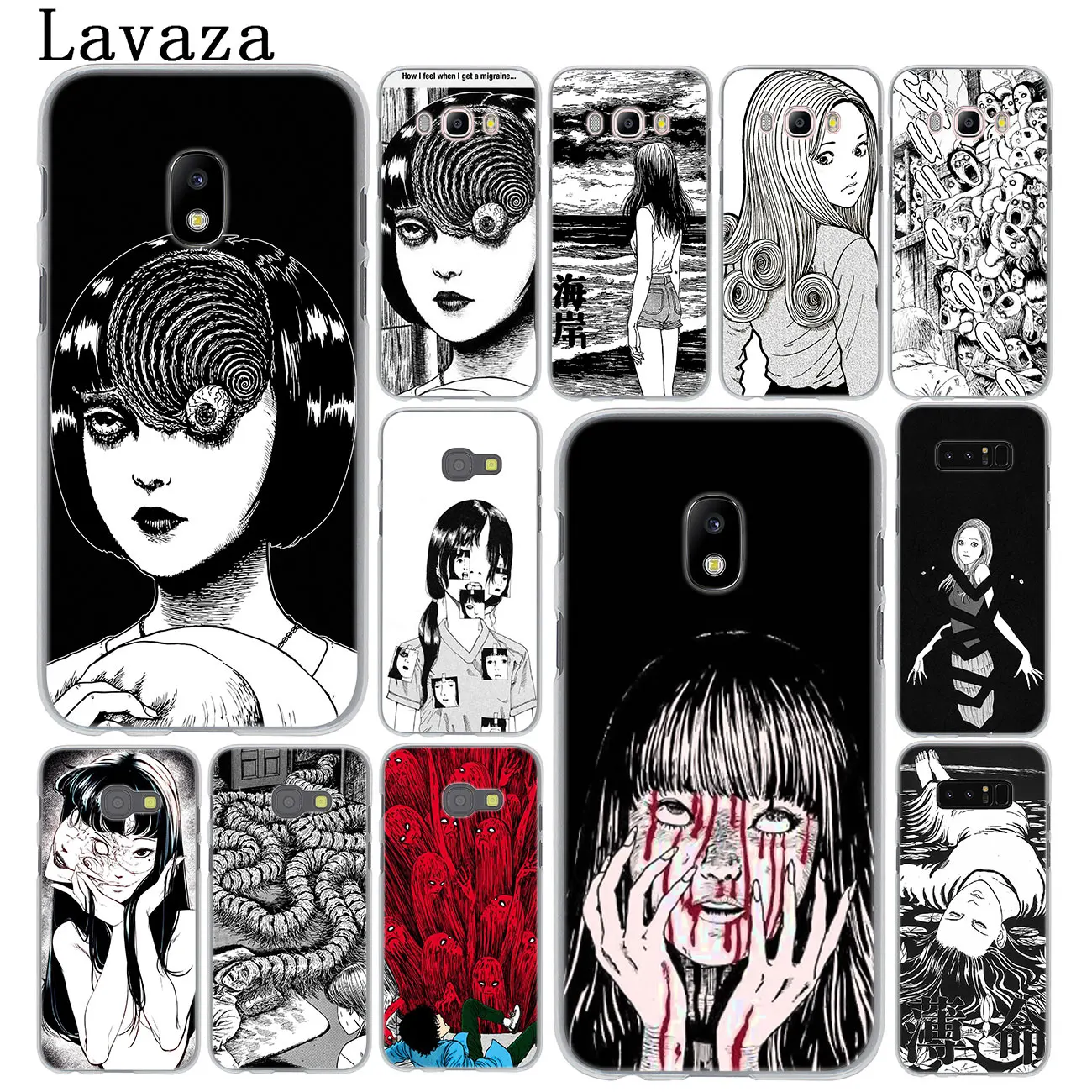 

Lavaza Junji Ito Tees Horror Hard Phone Case for Samsung Galaxy J6 J5 J1 J2 J3 J7 2017 2016 2015 Prime J7 US EU Version Cover