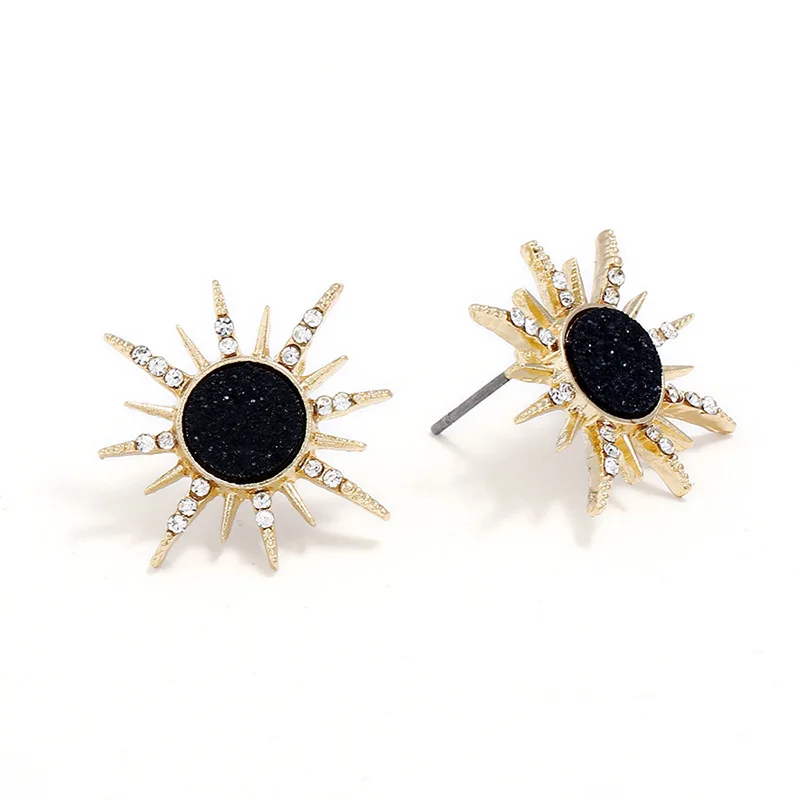 

Stylish minimalist Sun Earrings Fashion Charm Cubic Zircon Metal Vintage Jewelry For Women Friend Gift