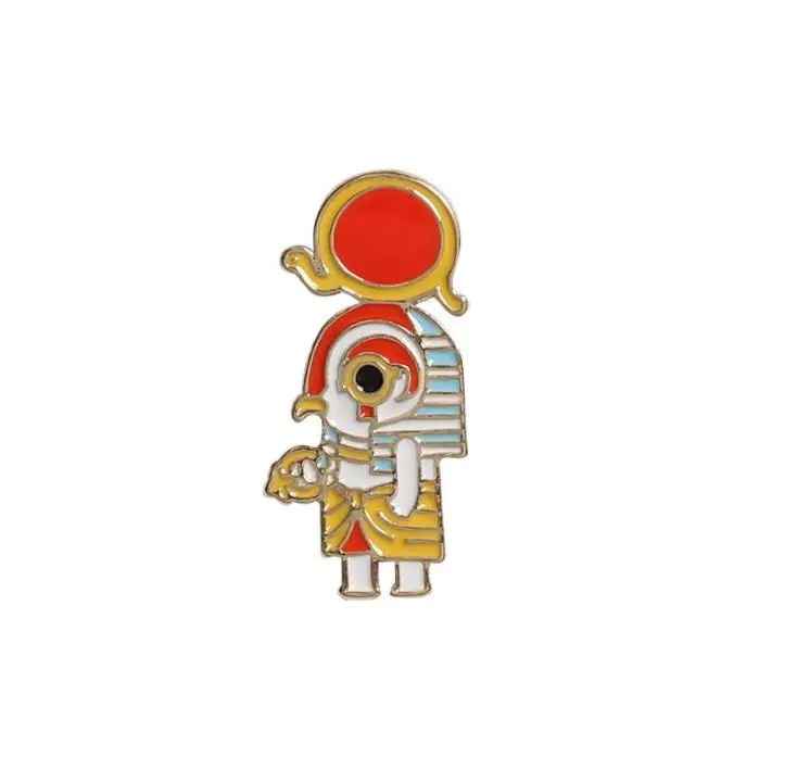 Мультфильм египетский фараон мама ребенок металлические броши булавки аксессуары декоративный значок для женщин