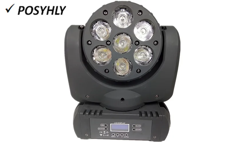 4 шт./7x12 Вт перемещение головы луч света RGBW 4in1 DMX512 управления, светодиодные прожекторы Профессиональный DJ оборудование