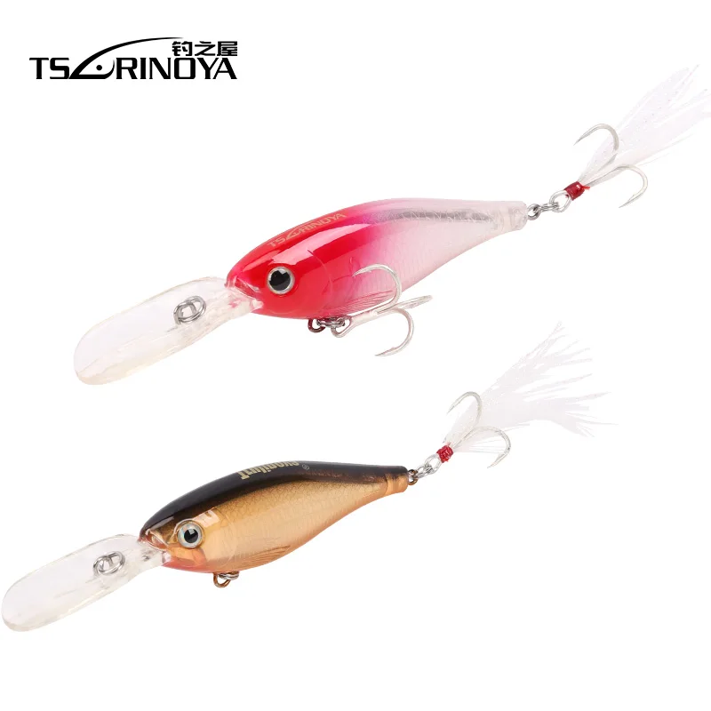 TSURINOYA Bear King DW36 SHAD 80 мм/13 г глубина погружения 2,1-4,5 м приманка для рыбы плавающая твердая приманка артикулярная приманка с пернатым блеском