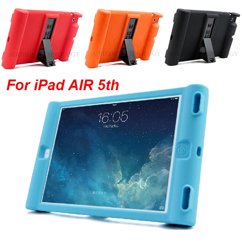 

Smart Stand Case Cover for iPad 5 iPad Air 1 Cases Kids Children Safe Silicon for iPad air 1 Protective Cases Candy Colors
