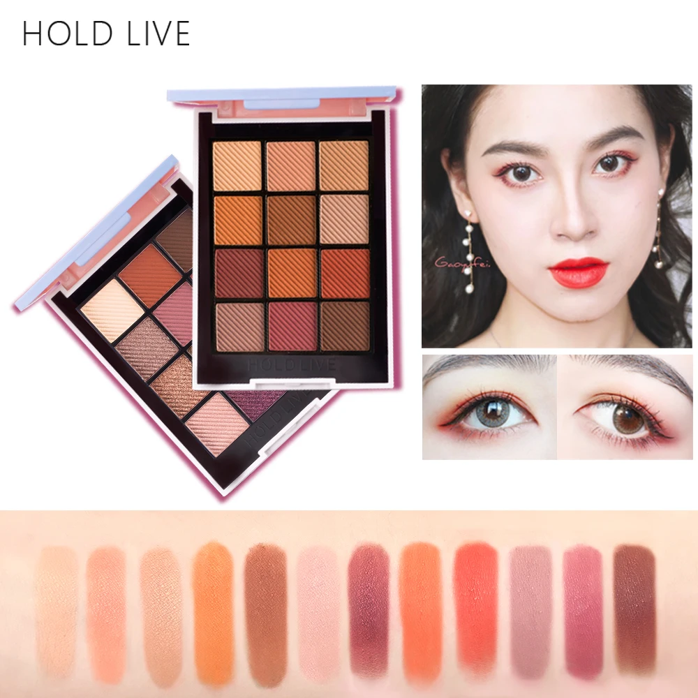 HOLD LIVE Color Focus Charm Shaow Eye Shadow Palette 12 Colors Matte Glitter Eyeshadow Palettes Pigment Nude Shadows Makeup Set HOLD LIVE Color Focus Charm Shaow Eye Shadow Palette 12 Colors Matte Glitter Eyeshadow Palettes Pigment Nude Shadows Makeup Set